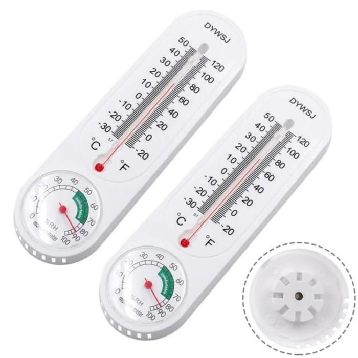 Termometer Dinding Alat pengukur suhu ran Hygrometer analog 9 inch