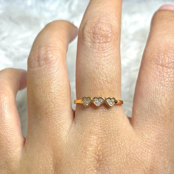 Cincin Love Tiga anti karat KC501