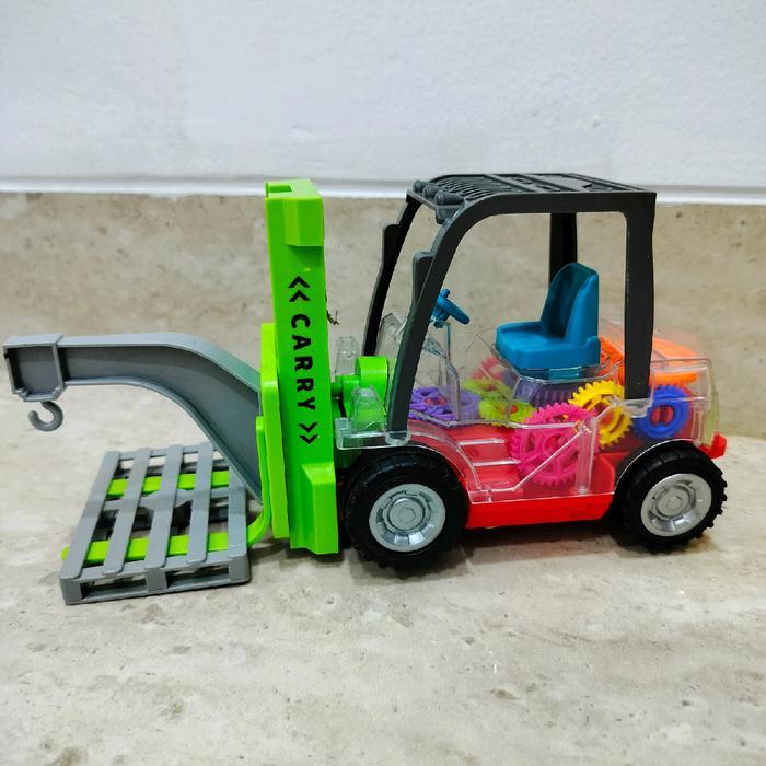 Mainan Anak Truk Forklift Gear Transparan