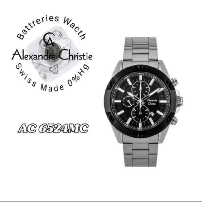 6524MC battrai jam tangan Alexandre Christie battrai pengganti battrai jam original