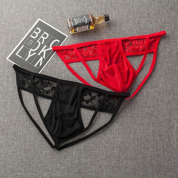 PREMIUM Celana Dalam Pria Sexy Thong transparan Open Waist G String Cd Y059