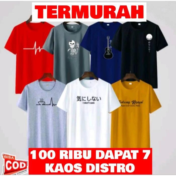 KAOS DISTRO 100 RIBU DAPAT 7 KAOS