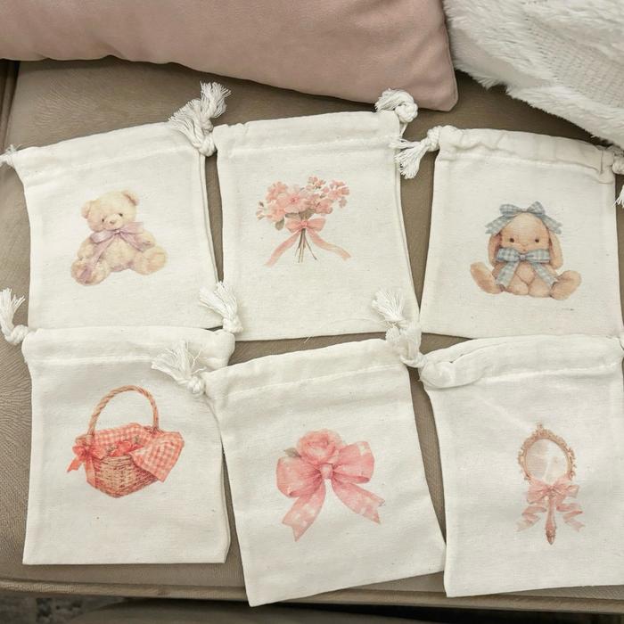 Mocorie - Wyaflore Drawstring Pouch / Pouch Serut Coquette / Pouch Serut Serbaguna / Pouch Makeup / 
