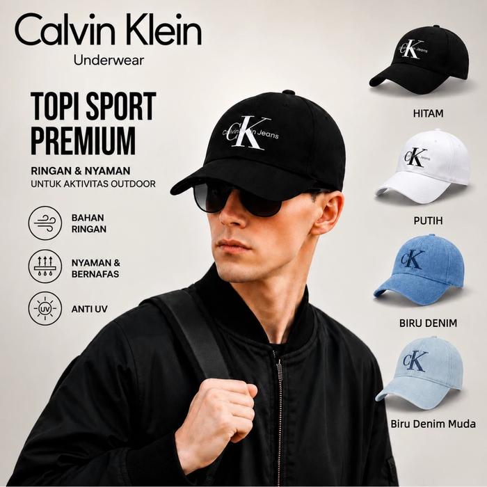 Calvin Klein Topi Baseball Unisex Original Premium Branded | Korean Style Streetwear Fashion | Topi