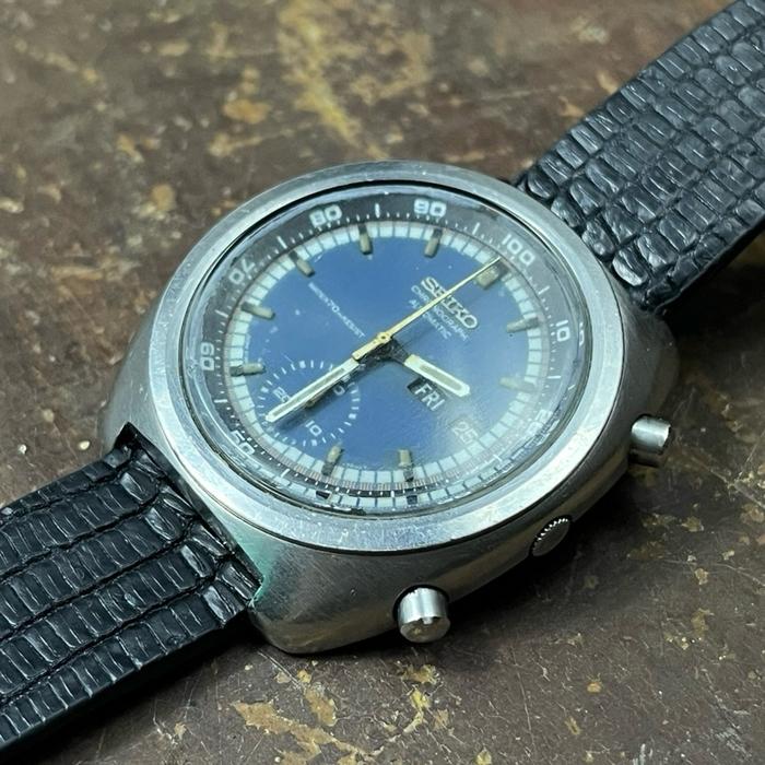 ( TERJUAL! )Seiko Jengkol Chronograph 6139 Blue Dial Original
