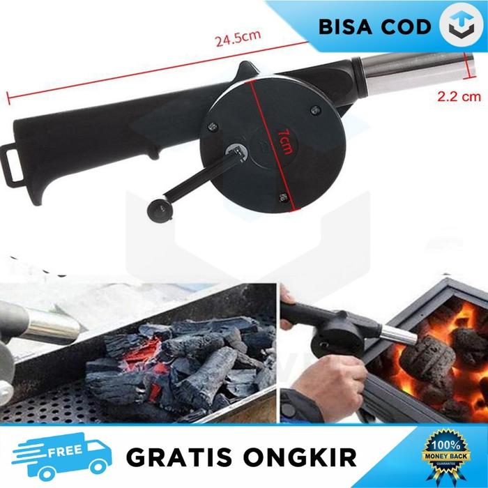 MINI KIPAS ANGIN GENGGAM PEMANGGANG BBQ PORTABLE MANUAL HAND AIR BLOWER