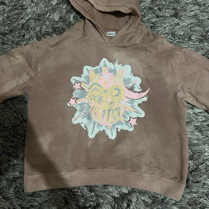 Nawa washed hoodie light brown