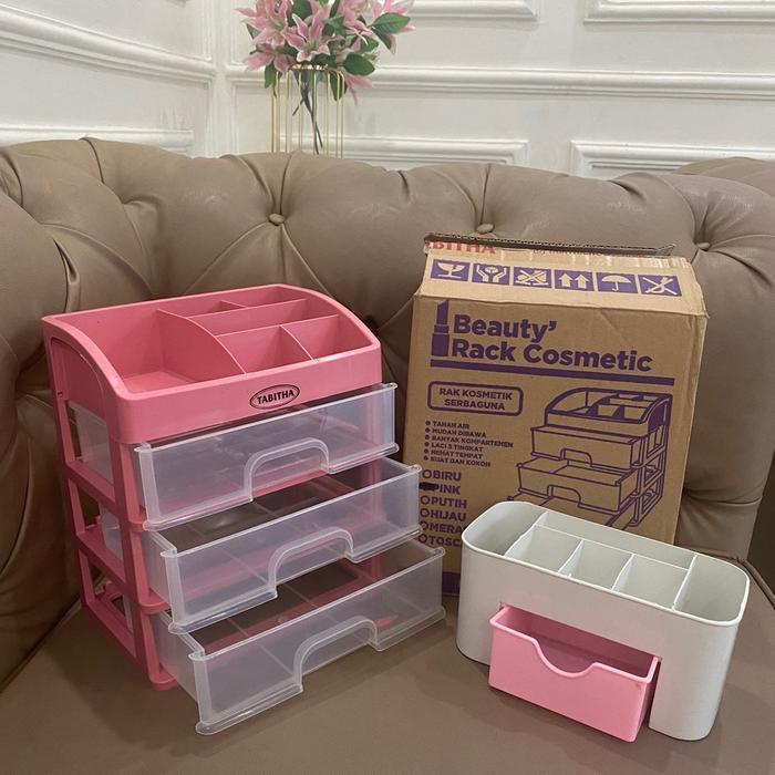 ( PAKET RAKCUS ) BELI 1 RAK KOSMETIK DAPAT 2 RAK KOSMETIK RAK LACI KOSMETIk Penyimpanan