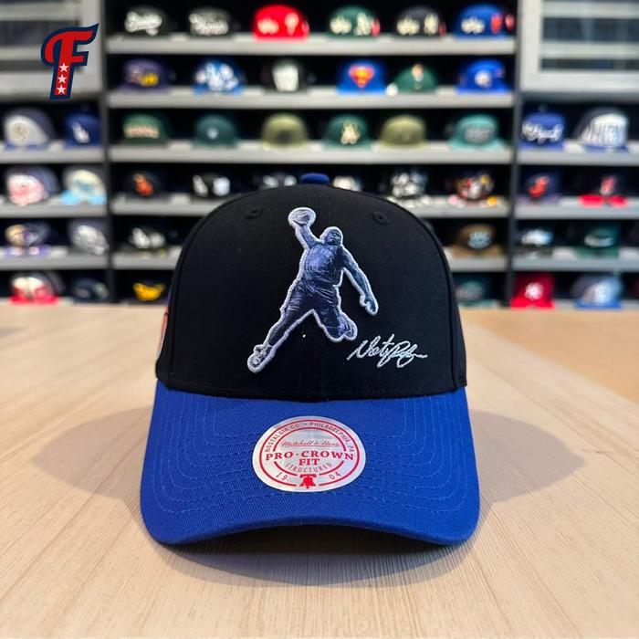 Topi Mitchell And Ness NBA New York Knicks Highlight HWC Robinson Dunk Pro Crown Fit Dad Cap Hat Ori