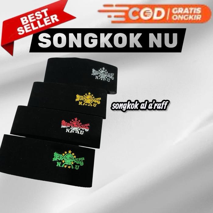 SONGKOK NU 4 WARNA HIJAU MERAH PUTIH KUNING , abu abu Muslim Pria Dewasa Peci Anak dan Dewasa Bordir
