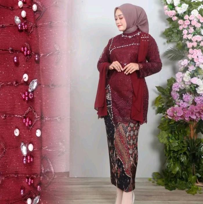 PROMO DISKON !! SETELAN BAJU KEBAYA KONDANGAN / KEBAYA ROSALIA SELENDANG DEWASA / KEBAYA WISUDA MODE