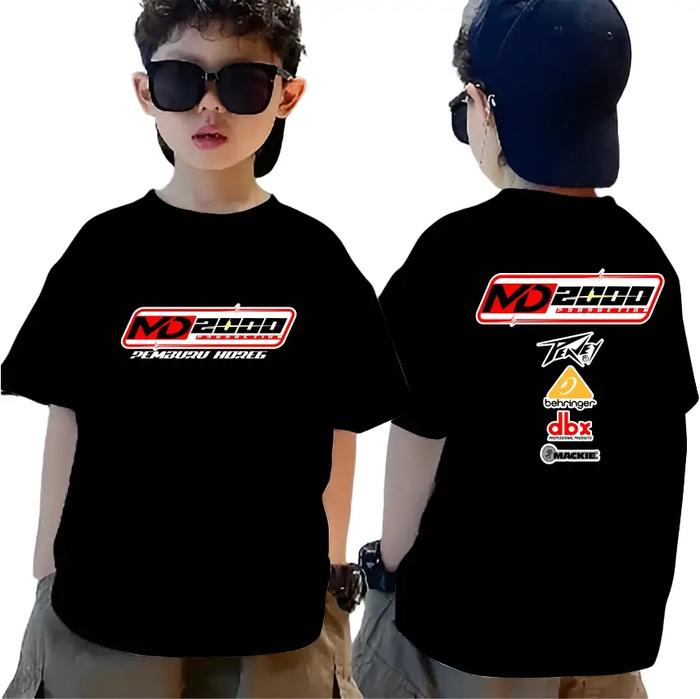 Baju Kaos Anak MD2000 Audio Sound System Katun Combed 30s Unisex 2-12 Tahun Fashion Anak Lembut Adem