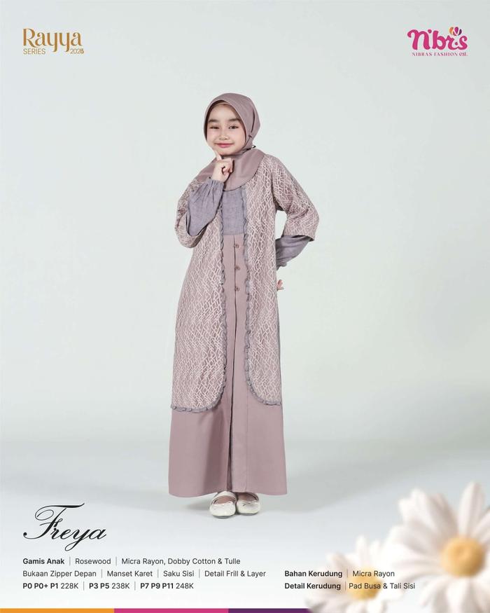 Baju Muslim Anak Nibras Freya Gamis Anak - Model Terbaru untuk Si Kecil