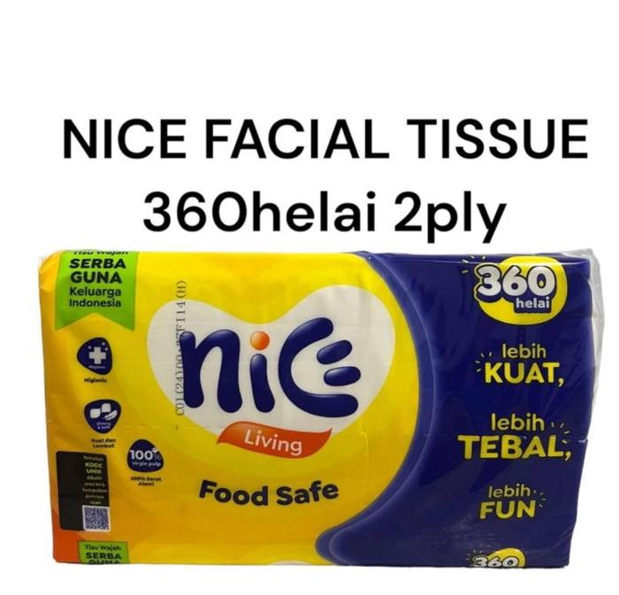 Paket 17 PCS Tissu Wajah Nice 360 Helai Lembut Halus Tisu Facial