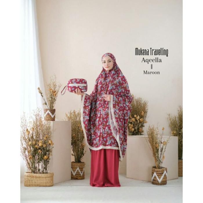 MUKENA TRAVELING AQEELA FREE TAS