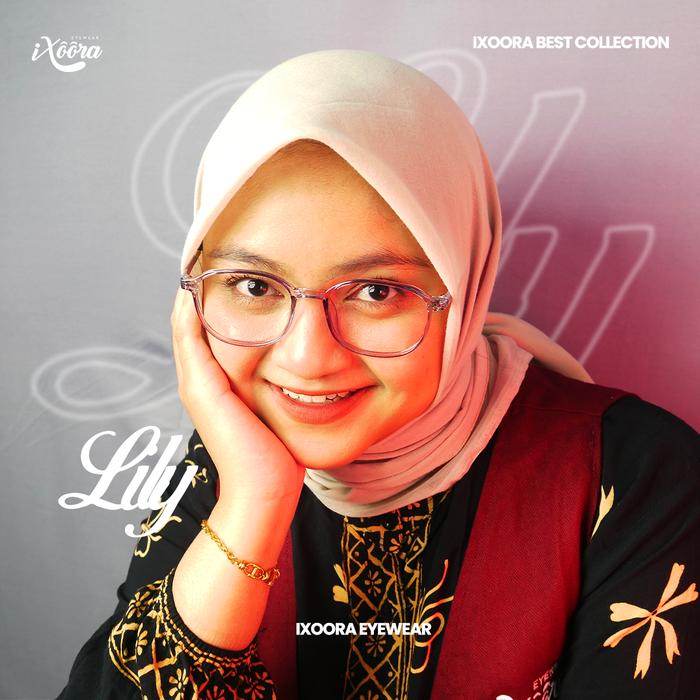 Ixoora Lily - Frame Kacamata Minus Photocromic Photochromic Anti Radiasi Pria Wanita Blueray Sinar B