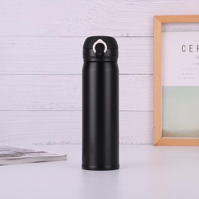[HITAM Clip Putih] Termos Niagara Karet 500ml Tumbler Botol Polos