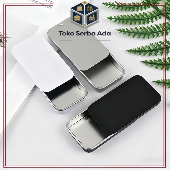 Tin Case Kotak / Wadah Kaleng Alumunium Mini Portable Model Geser MultiFungsi/ Pointer Burung