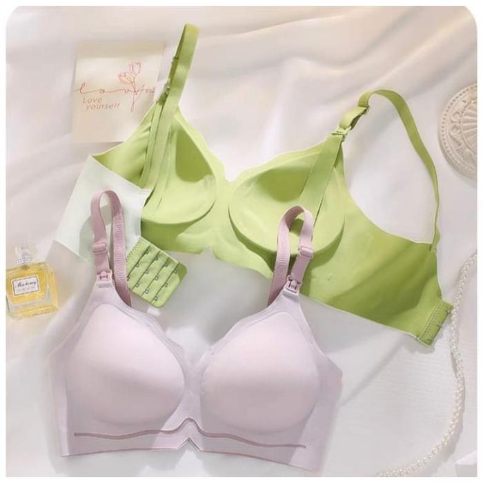 ANSRI 48 ID OdiF Shop 8645 - Bra Menyusui Seamless Zero Feel Premium Super Soft Feeding Bra Luxury M