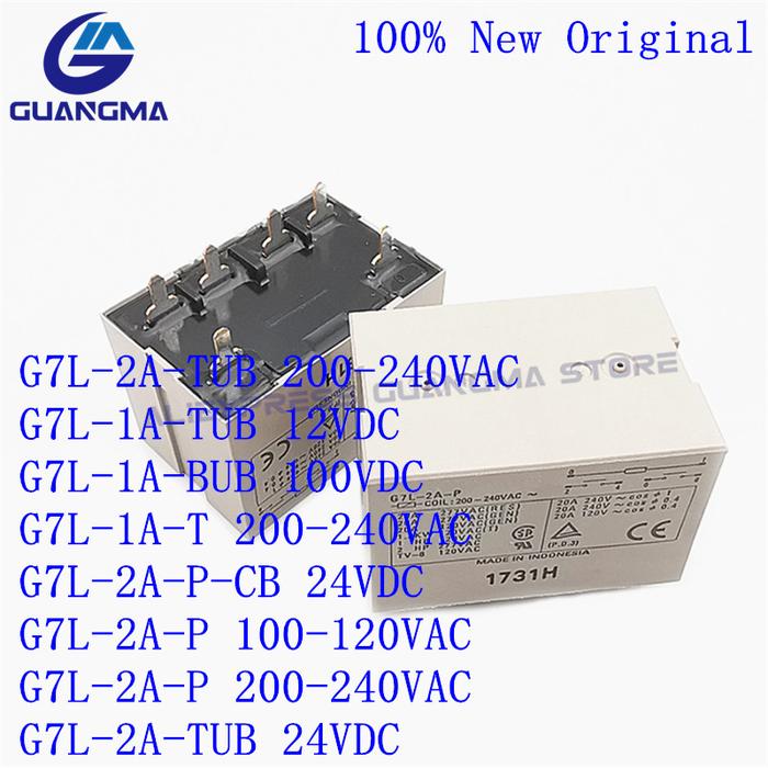 G7L-2A-TUB G7L 1A TUB 1A-BUB 1A-T 2A-P-CB 2A-P 2A-TUB 200-240VAC