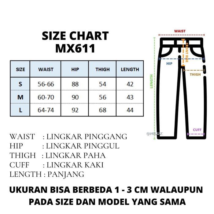 CELANA PENDEK WANITA SHORT PANTS DAILY WEAR MX611