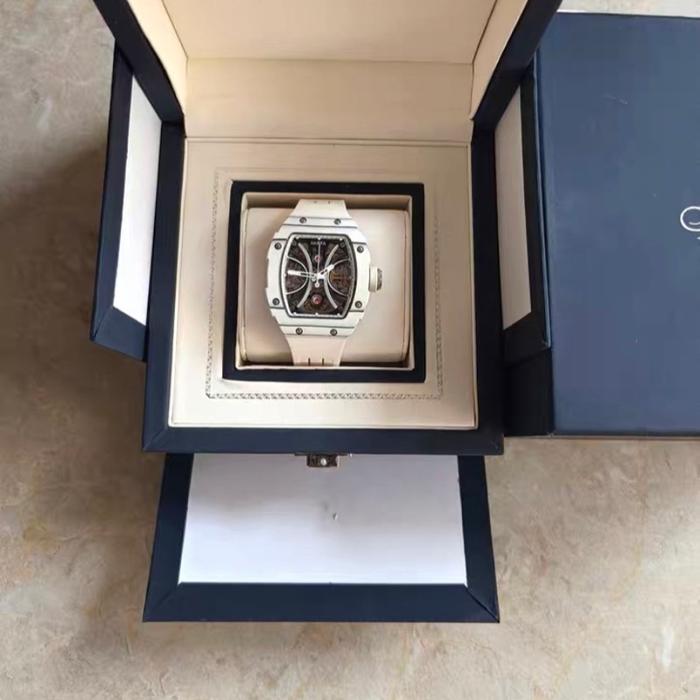 Haofa Men Skeleton Automatic watch NTPT Carbon Fiber Bezel Super luminous 80 hours power 1909