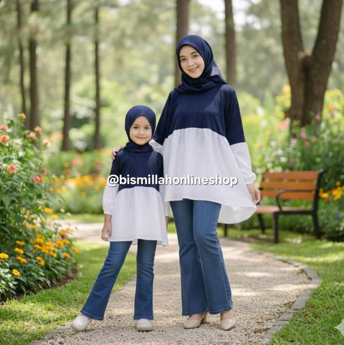 Cania Couple Ibu Dan Anak Perempuan / Baju Couple Ibu Dan Anak Perempuan / Blouse Couple Ibu Anak Pe