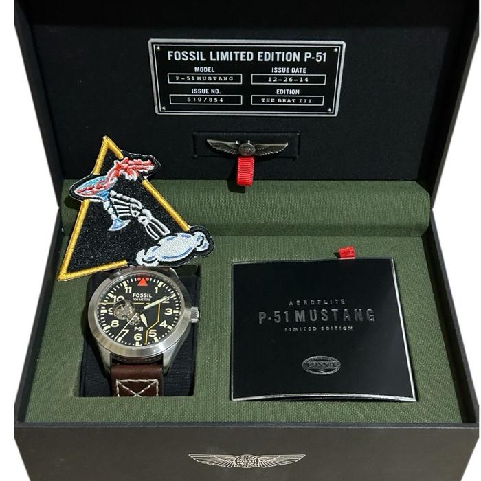 Jam Tangan Fossil Aeroflite P-51 Mustang Limited Edition Preloved