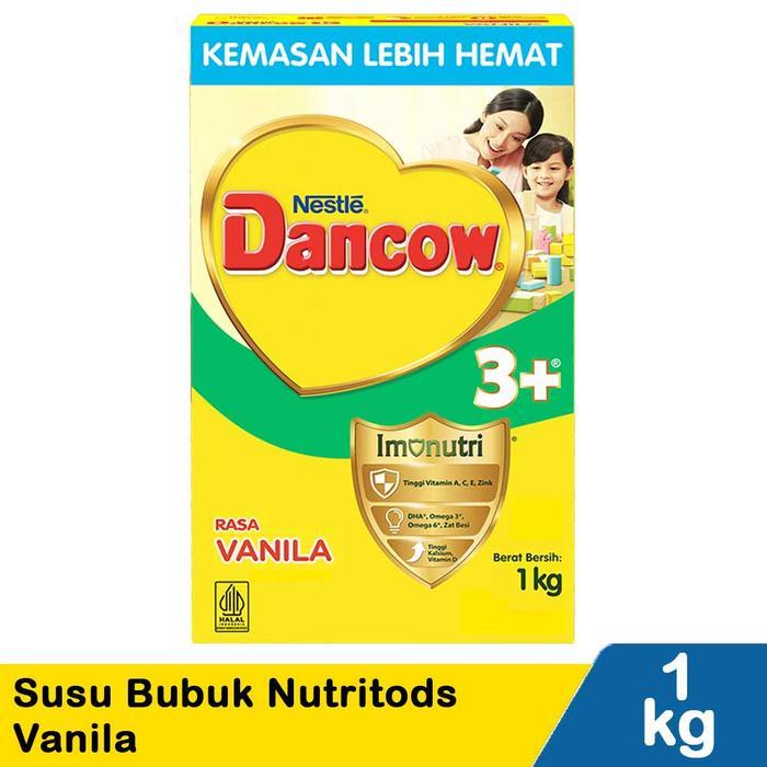 Nestle Dancow Susu 3+ Rasa Vanila /Madu 1KG Kemasan Lebih Hemat Imunutri Berat Bersih 1 Kilo