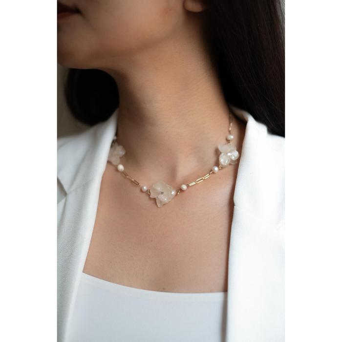 Stellar Coronae - Necklace Sequence Hydrangea - Kalung Bunga Hydrangea Asli