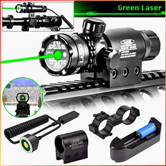 NEW COD TaffLED Laser Senapan Warna Hijau Tembak Jarak Jauh Berburu Siang Malam pcp Set Lengkap