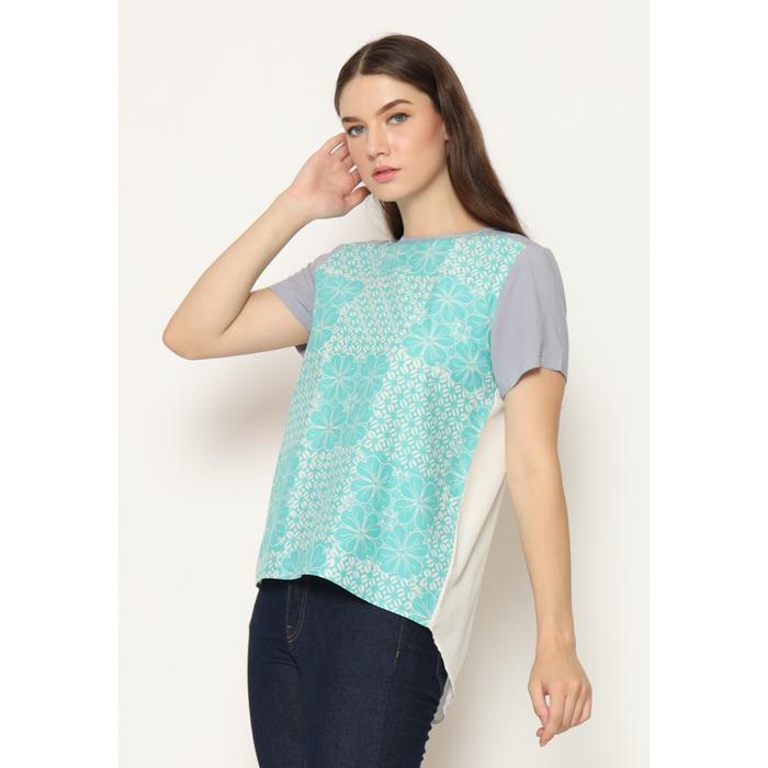 Bhatara Batik Ouse Wanita Meidi 5555 Tosca Baju Katun Bulat Casual