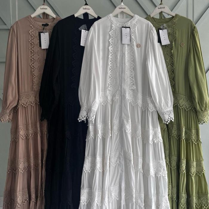 Gamis dubai kombinasi renda