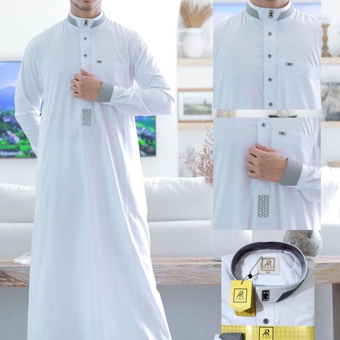 gamis alraz imtiyaz putih / alraz jubah alraz alraz premium imtiyaz putih