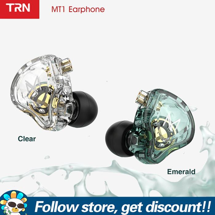 TRN MT1 Earphone In-Ear 10Mm Magnet Ganda, Earphone Driver Dinamis,