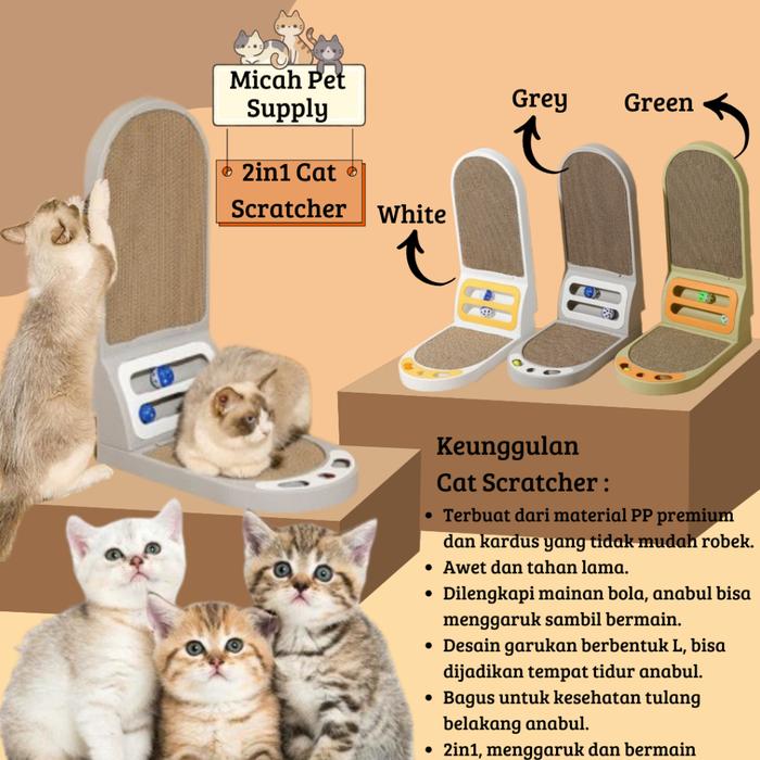 2in1 papan garuk kucing garuk kucing scratcher kucing garukan kucing cat scratcher garukan mainan de