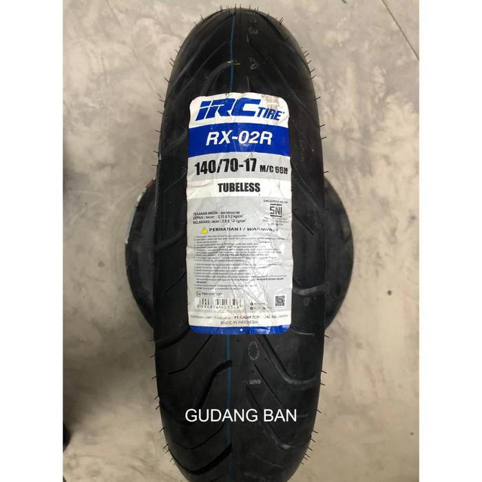( RX02 ) IRC 140 70 - 17 RX 02 R ban Luar Motor belakang ROAD WINNER TUBELESS RING 17 FREE PENTIL