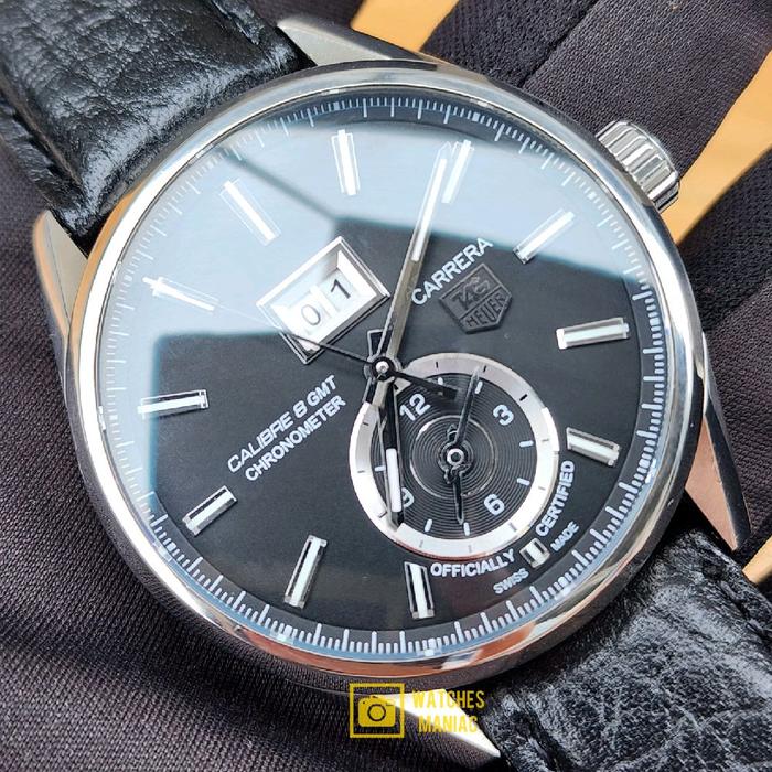 Jam Tangan Original Taq Heyer Carrera GMT Chronometer Automatic Swiss Made