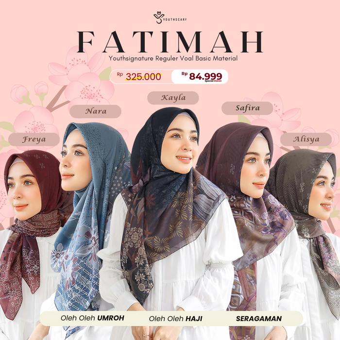 Youthscarf | Voal Signature | Fatimah Series | hijab printing untuk kerja kantoran