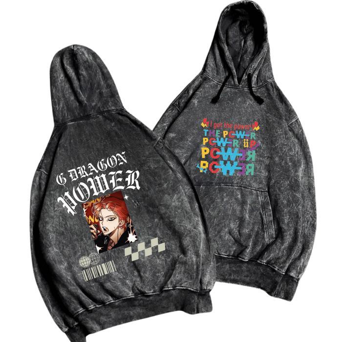 HOODIE WASHED G DRAGON DESAIN CHIBI EXSLUSIVE G DRAGON POWER HOODIE WASH OVERSIZE TEBAL