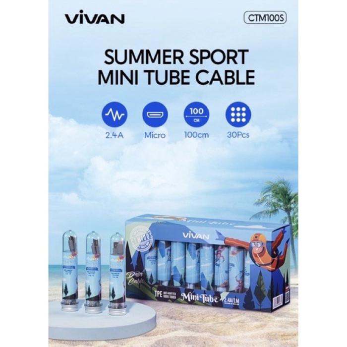Kabel Vivan Tube 2.4 A Fast Charging / Vivan Kabel Ctm 100
