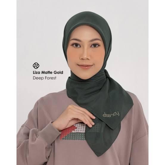 HIJAB POLOSAN DEENAY Kerudung navy Voal  Segi Empat