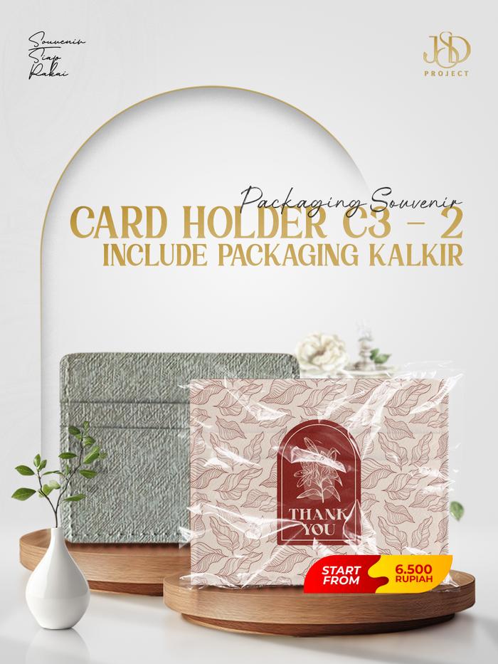 SOUVENIR CARD HOLDER 5 SLOT INCLUDE PACKING AESTHETIC SKIA KALKIR DESAIN CUSTOM C3-2 5 SLOT FLAT