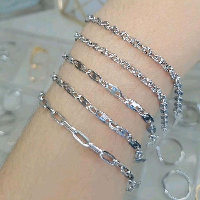 Gelang Rantai Anak 375 Putih