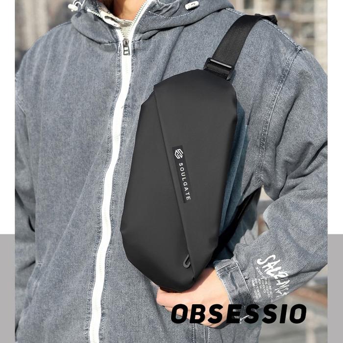 Terbaru Tas Selempang Pria Distro Original Anti Air Waterproof Kecil Simpel Buat Hp Asli Murah Mini 
