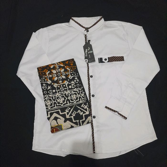1 set setelan baju koko dan sarung anak SD- SMP baju sarung 1 paket / koko sarung anak remaja/ koko 