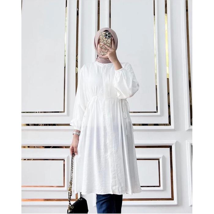 tunik azalea terbaru.long tunik kekinian.bahan rayon twil