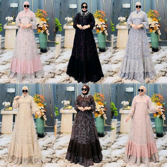 Falisha set pashmina hijab // gamis cantik