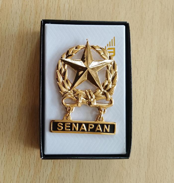 WING SENAPAN TNI BREVET BRIVET SENAPAN GOLD TEMBAGA PIN
