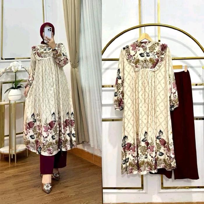 GEISHA SET TUNIK // Setelan Tunik wanita kekinian terbaru one oneset cewek ootd